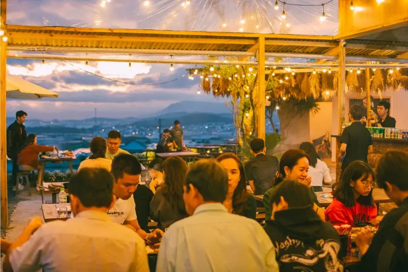 Gh&eacute; tiệm nướng X&oacute;m L&egrave;o thưởng thức BBQ, ngắm ho&agrave;ng h&ocirc;n cực chill 9