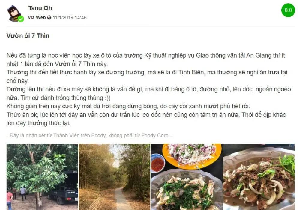 Dừng ch&acirc;n tại Vườn ổi Bảy Th&igrave;n thưởng thức m&oacute;n ăn d&acirc;n d&atilde; 7