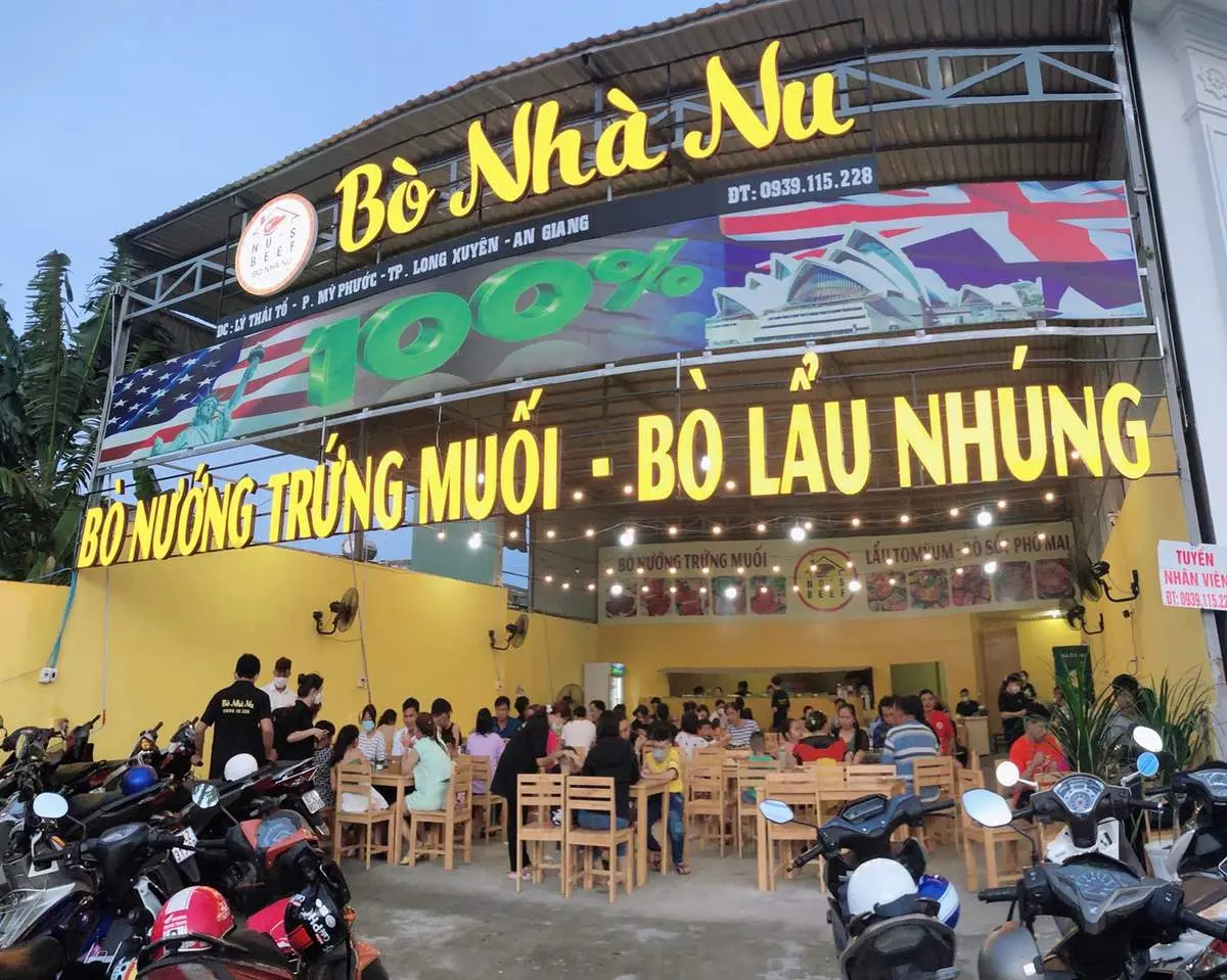 Gh&eacute; Qu&aacute;n B&ograve; Nh&agrave; Nu thưởng thức hương vị b&ograve; tươi nguy&ecirc;n bản 2