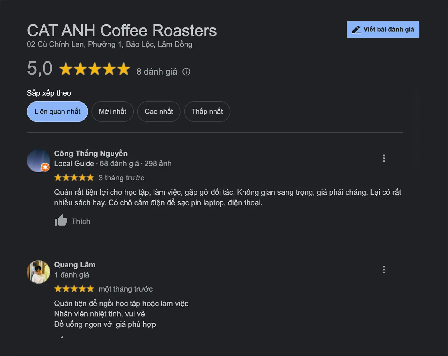 Dừng ch&acirc;n tại Cat Anh Coffee thưởng thức hương vị c&agrave; ph&ecirc; hảo hạng 8