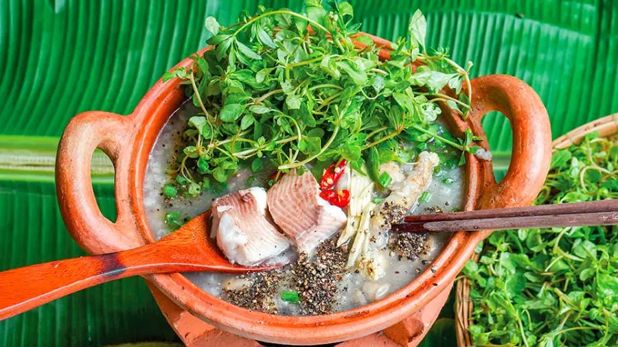 Cháo cá lóc rau đắng Bến Tre, món ngon miền quê sông nước 5
