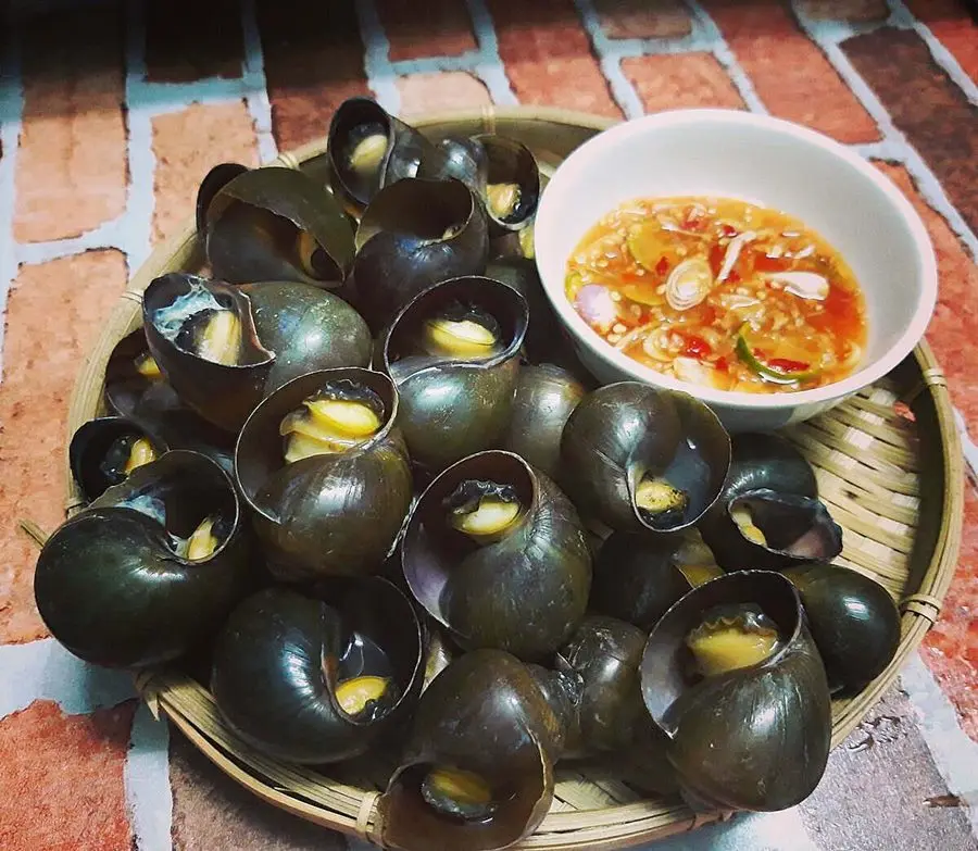 Ốc bươu nấu c&agrave; ri chuối s&aacute;p, đặc sản m&ugrave;a mưa miền T&acirc;y 2