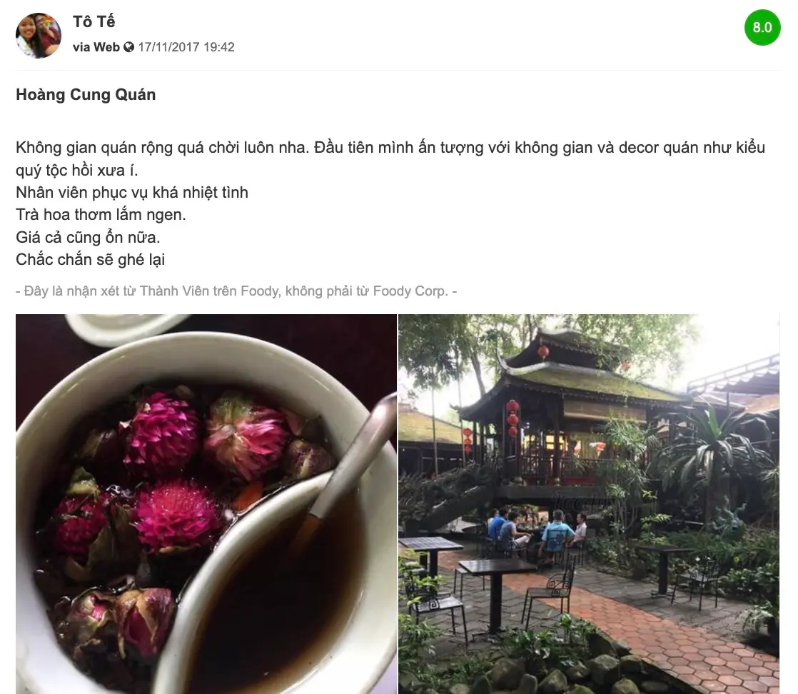 Đến Ho&agrave;ng Cung qu&aacute;n kh&aacute;m ph&aacute; kh&ocirc;ng gian ẩm thực mang phong c&aacute;ch Huế vương giả 15
