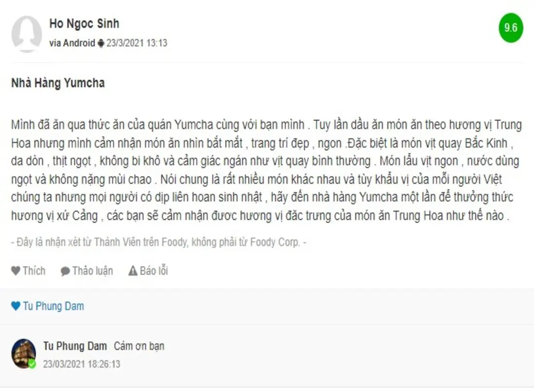 Nh&agrave; h&agrave;ng Yum Cha &ndash; Thi&ecirc;n đường m&oacute;n Trung Hoa tại B&igrave;nh Dương 12