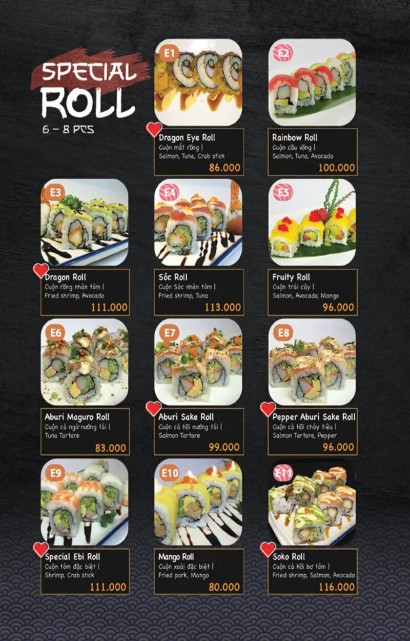 S&oacute;c Sushi, một trong những qu&aacute;n ngon B&igrave;nh Dương thuộc phong c&aacute;ch Nhật Bản 3