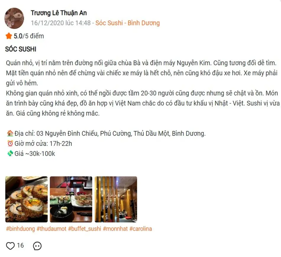 S&oacute;c Sushi, một trong những qu&aacute;n ngon B&igrave;nh Dương thuộc phong c&aacute;ch Nhật Bản 11