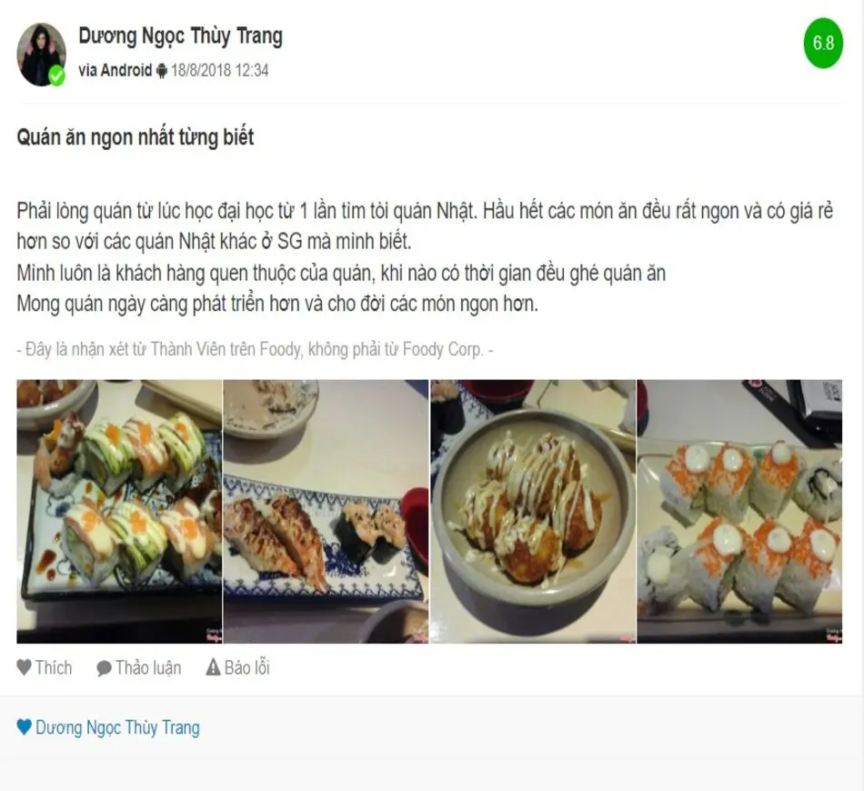 S&oacute;c Sushi, một trong những qu&aacute;n ngon B&igrave;nh Dương thuộc phong c&aacute;ch Nhật Bản 13