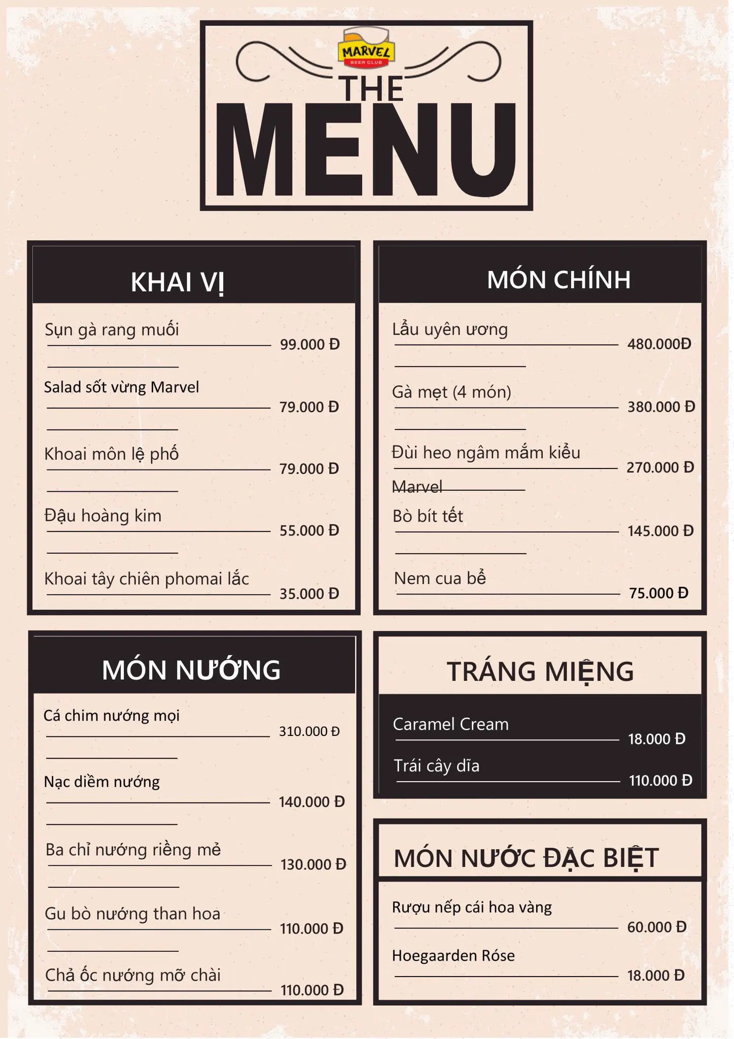 Đến Marvel Beer Club trải nghiệm kh&ocirc;ng gian ẩm thực sang trọng, đẳng cấp 3
