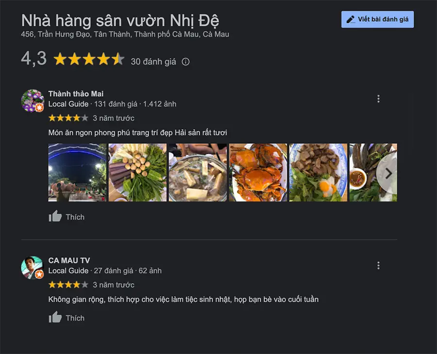 Nh&agrave; h&agrave;ng s&acirc;n vườn Nhị Đệ, qu&aacute;n ăn ngo&agrave;i trời nức tiếng ở Đất Mũi 10