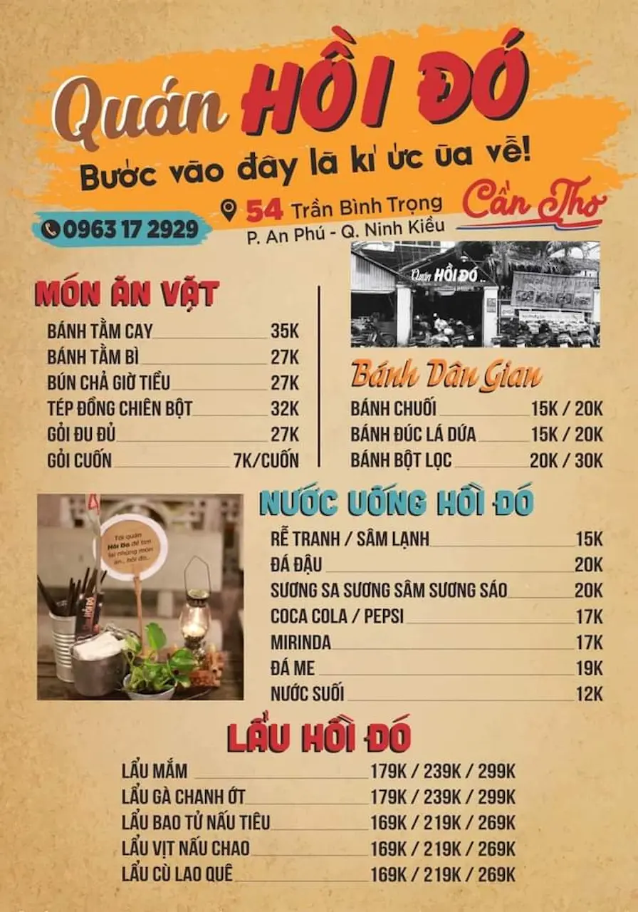 T&igrave;m về những năm th&aacute;ng k&yacute; ức c&ugrave;ng kh&ocirc;ng gian Qu&aacute;n Hồi Đ&oacute; Cần Thơ 5