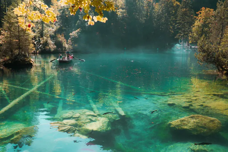 Chi&ecirc;m ngưỡng vẻ đẹp tuyệt sắc của hồ Blausee Thụy Sĩ 3