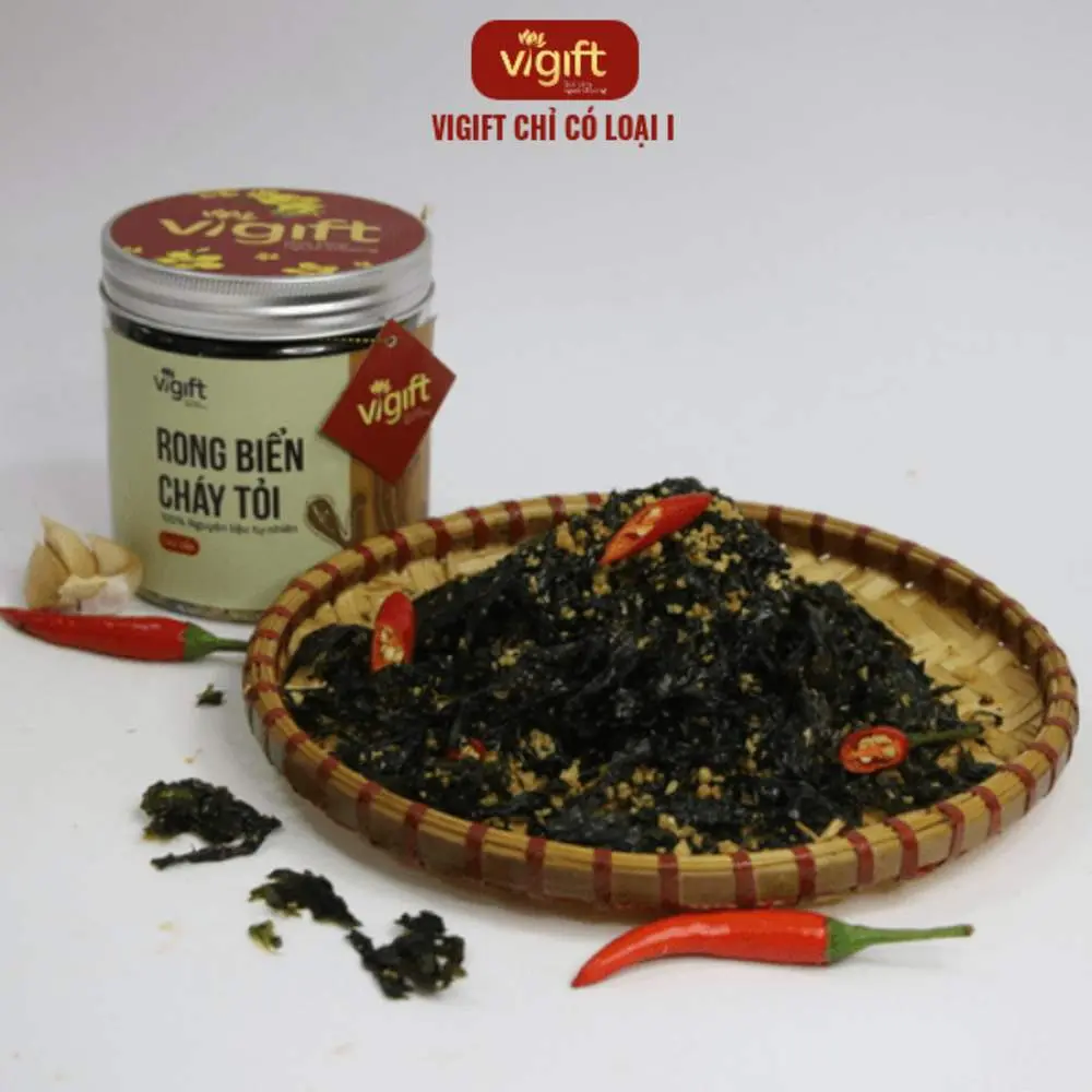 Rong biển ch&aacute;y tỏi Đ&agrave; Nẵng - M&oacute;n ăn vặt được c&aacute;c t&iacute;n đồ s&agrave;nh ăn ưa chuộng 4