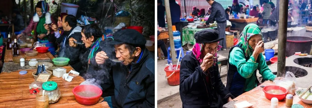 Vị ngon của m&oacute;n thắng cố Đồng Văn - H&agrave; Giang hấp dẫn cả một khu chợ 7