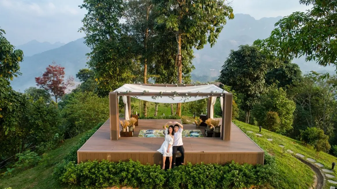 Review resort 5 sao ở H&agrave; Giang c&ugrave;ng ca sĩ Quang Vinh v&agrave; Yến Trang 5