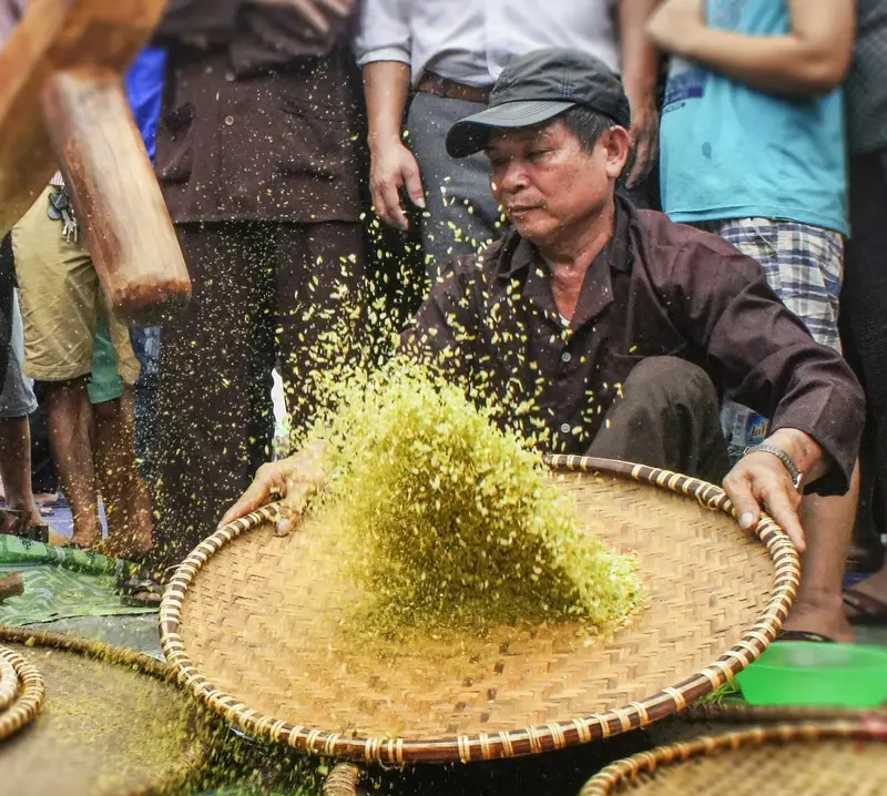 Ng&aacute;t hương L&agrave;ng V&ograve;ng : Địa danh nổi tiếng với nghề l&agrave;m cốm 3