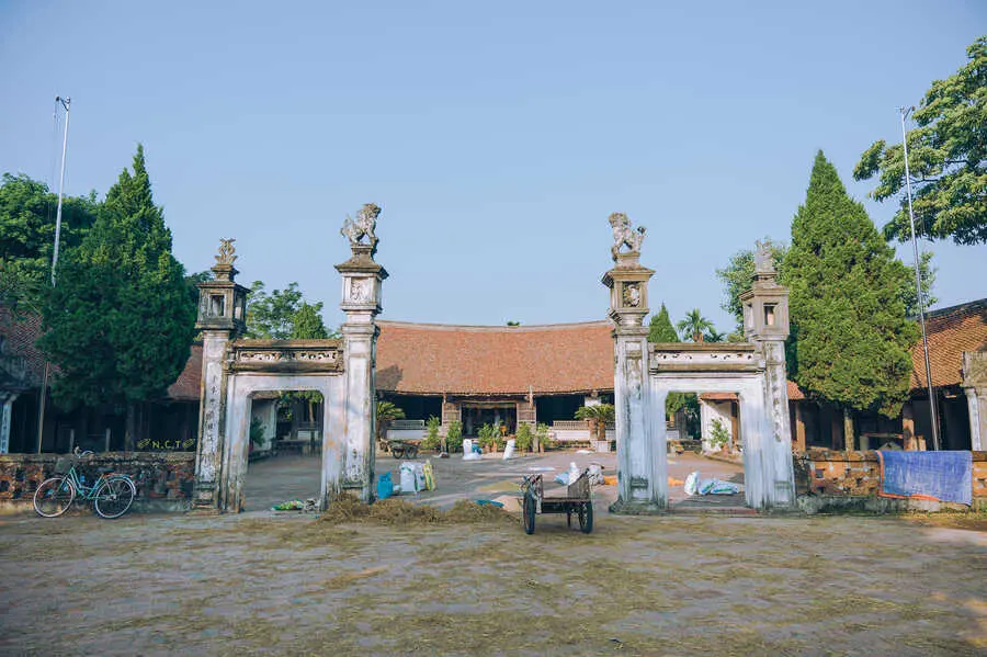 Vẻ đẹp của L&agrave;ng cổ Đường L&acirc;m trong m&ugrave;a thu hoạch vụ l&uacute;a h&egrave; thu 4