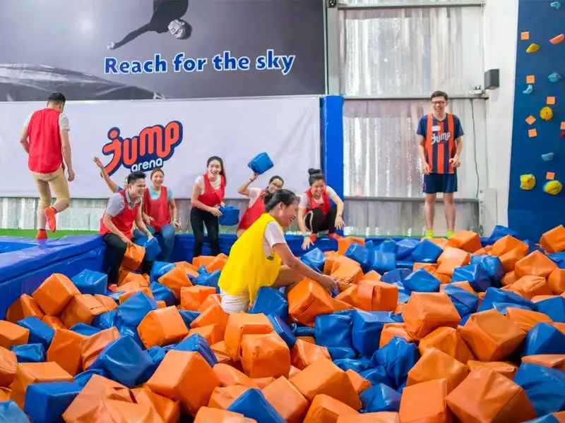 Vui chơi tại Jump Arena H&agrave; Nội review khu Trampoline nổi tiếng 4
