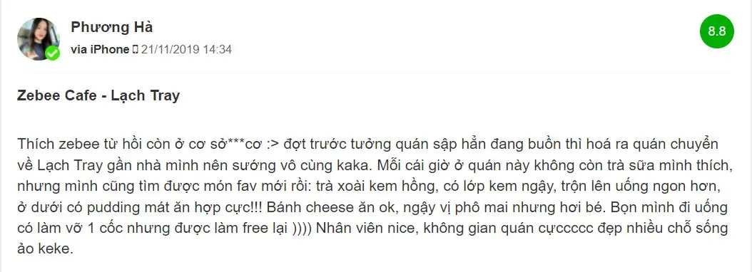 Sa v&agrave;o lưới t&igrave;nh của những thức uống tại Zebee Cafe Lạch Tray 22