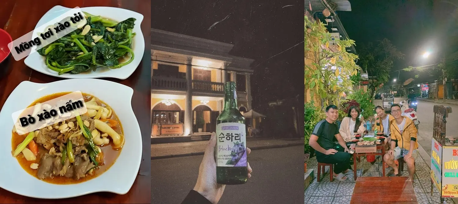 Nướng Kh&oacute;i BBQ Hội An - Oanh tạc thịt nướng v&agrave; uống rượu soju vỉa h&egrave; phố cổ 12