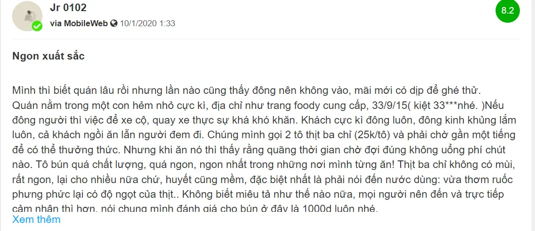 Qu&aacute;n b&uacute;n b&ograve; Huế chỉ b&aacute;n v&agrave;o ban đ&ecirc;m rất đặc sắc 6