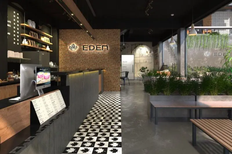Gh&eacute; EDEN Coffee trải nghiệm m&ocirc; h&igrave;nh phục vụ 2 trong 1 5