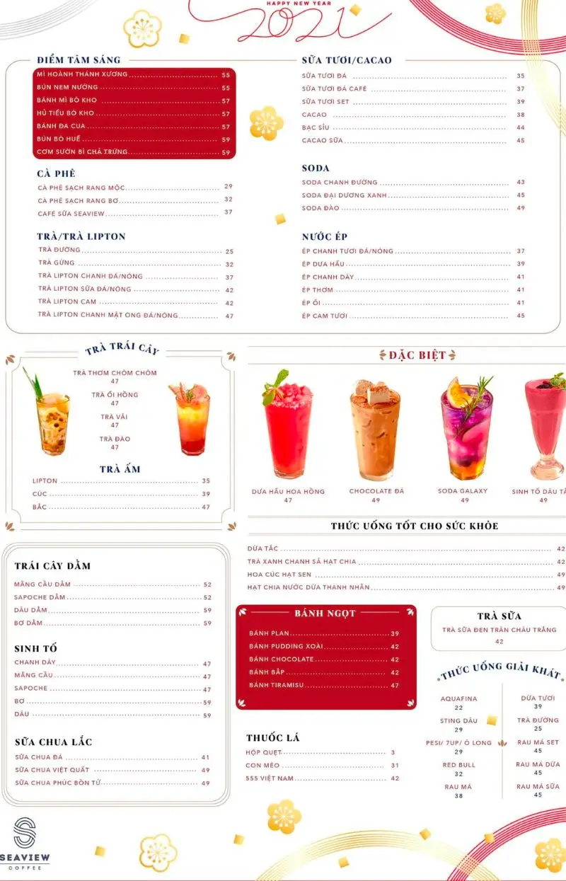Seaview Coffee với kh&ocirc;ng gian thưởng thức đồ uống hiện đại 2