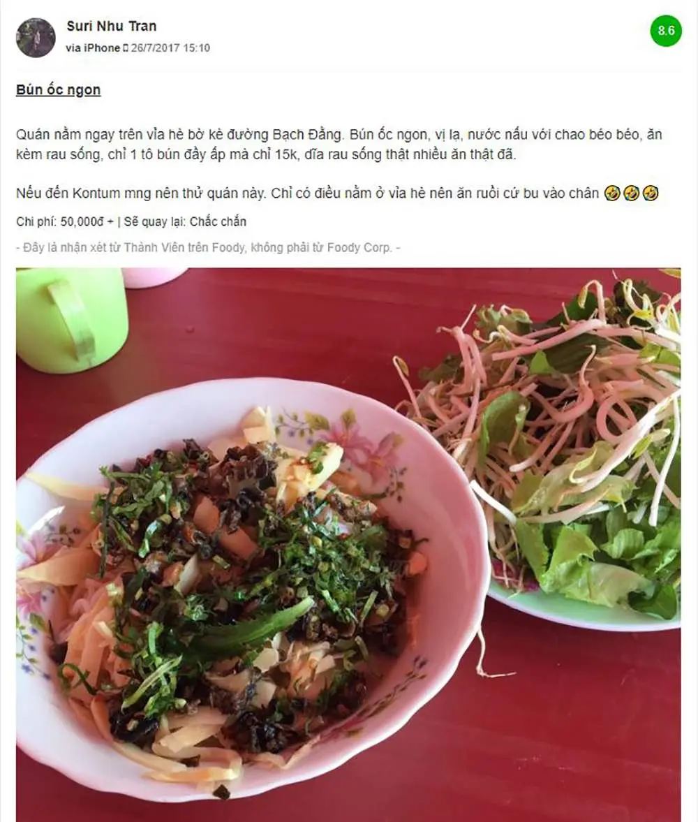 Qu&aacute;n ốc Bờ K&egrave;, qu&aacute;n ăn ngon l&acirc;u đời ở Kon Tum 5