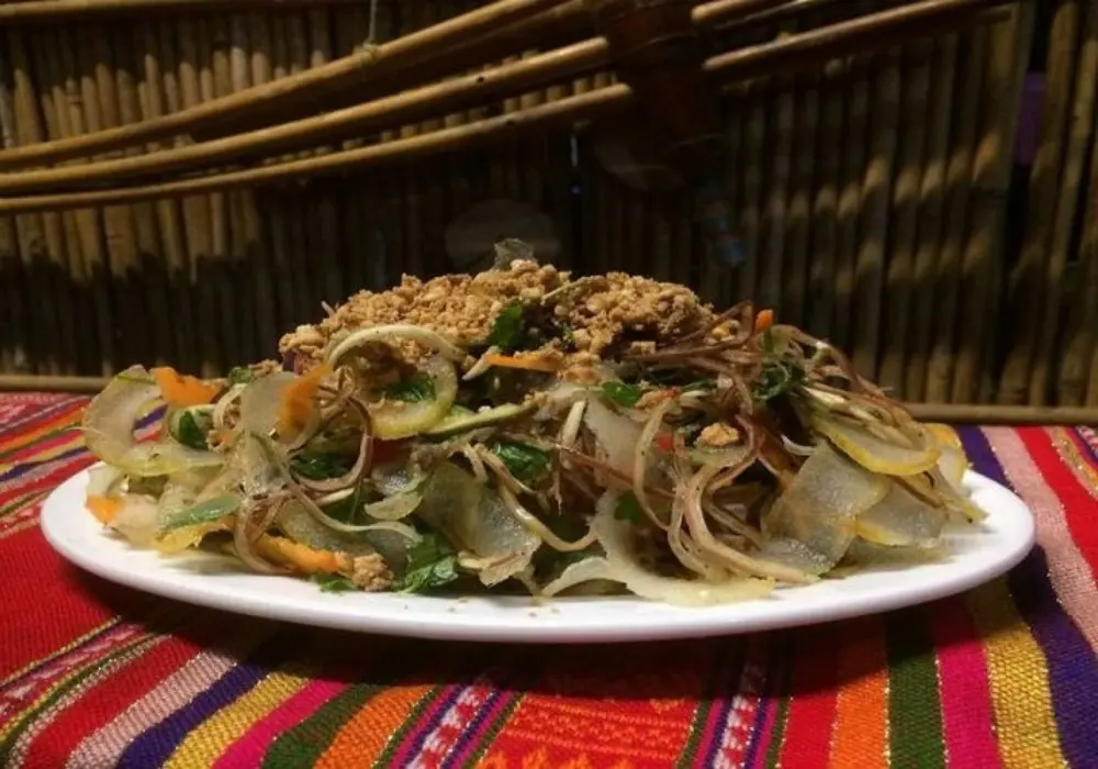 Nộm da tr&acirc;u Mộc Ch&acirc;u - M&oacute;n ăn đặc sản của người d&acirc;n tộc Th&aacute;i 9