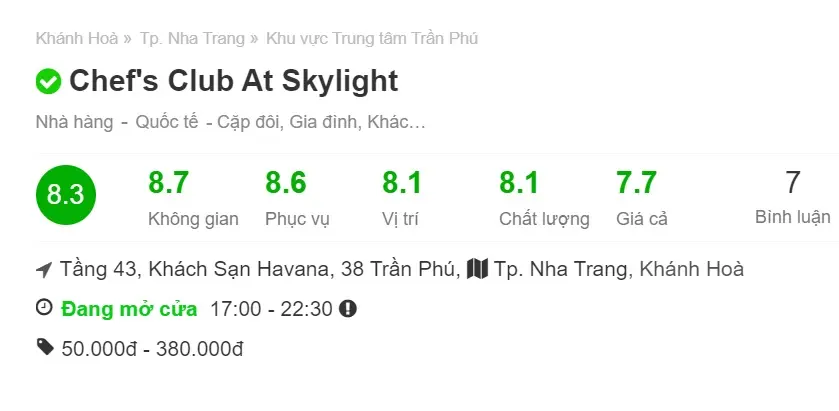 Chef's Club Restaurant - Skylight Nha Trang - Đẳng cấp ẩm thực tại nh&agrave; h&agrave;ng Quốc tế cao nhất Nha Trang 26