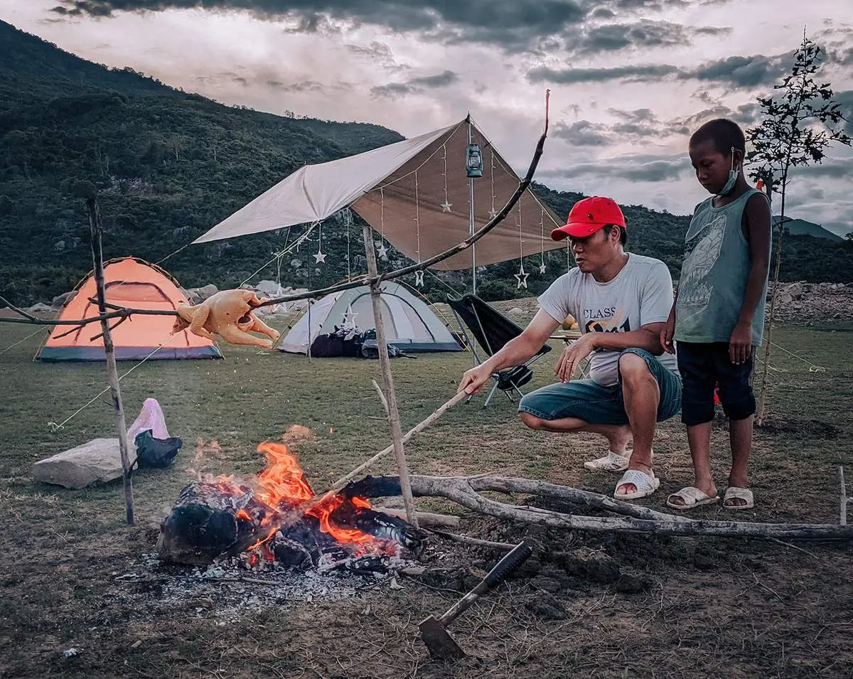 Review camping Ninh Thuận cực th&uacute; vị tại Hồ S&ocirc;ng Tr&acirc;u 5