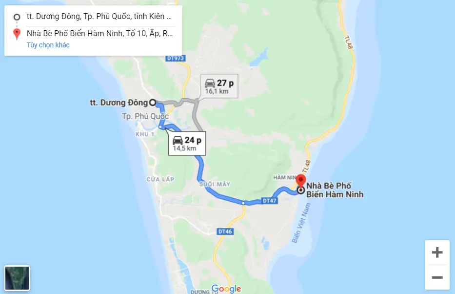 Hướng dẫn đường đi l&agrave;ng ch&agrave;i H&agrave;m Ninh Ph&uacute; Quốc 4