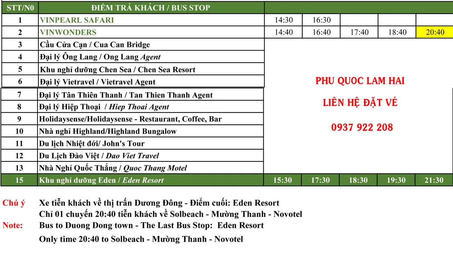 Lịch tr&igrave;nh xe bus Ph&uacute; Quốc tuyến VinWonders v&agrave; Vinpearl Safari 4