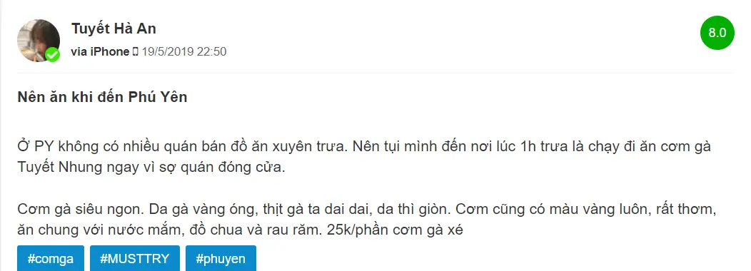 Nếu c&oacute; dịp dừng ch&acirc;n Ph&uacute; Y&ecirc;n, bạn chớ bỏ lỡ m&oacute;n Cơm g&agrave; Tuyết Nhung thơm ngon kh&oacute; cưỡng 14