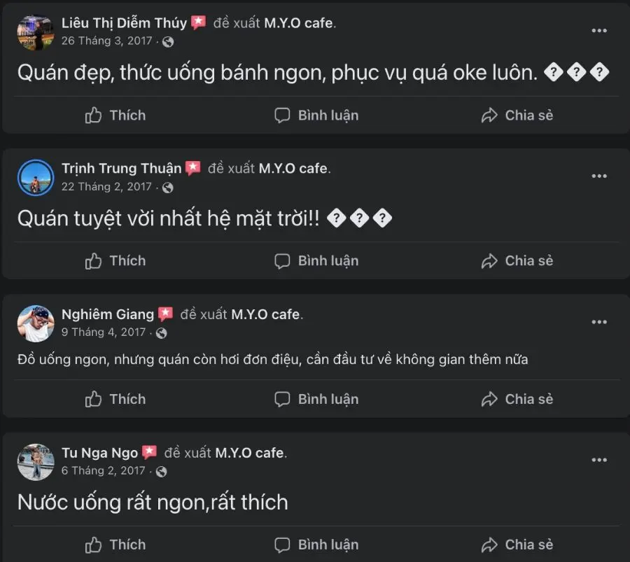 Đến M Y O cafe thưởng thức món đồ uống thơm ngon, hấp dẫn 12