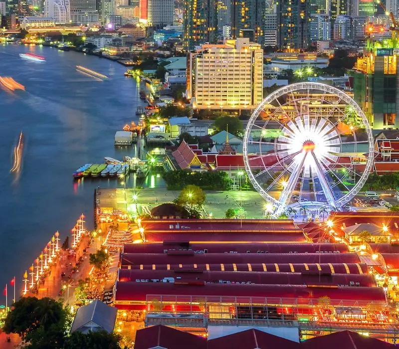 Asiatique The Riverfront khu phức hợp bên sông Chao Phraya Thái Lan