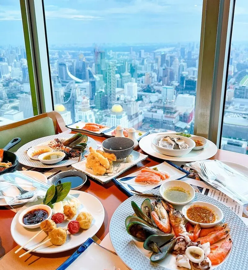 Kh&aacute;m ph&aacute; Baiyoke Sky Buffet, thi&ecirc;n đường ăn uống ngắm cảnh tại Bangkok 5