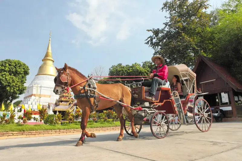 Lampang Th&aacute;i Lan thị trấn b&igrave;nh y&ecirc;n b&ecirc;n tiếng v&oacute; ngựa lọc cọc 10