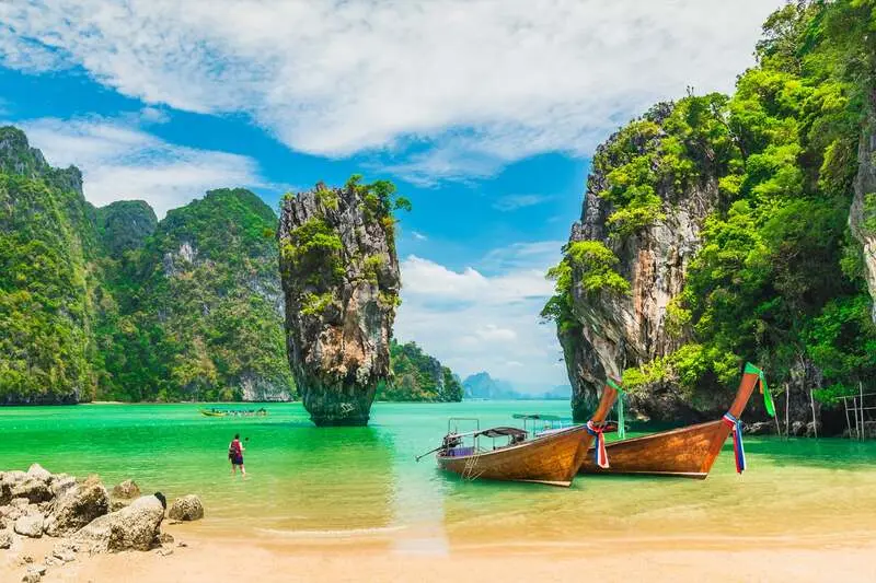Vịnh Phang Nga nơi biển cả h&ograve;a quyện với bầu trời Th&aacute;i Lan 2