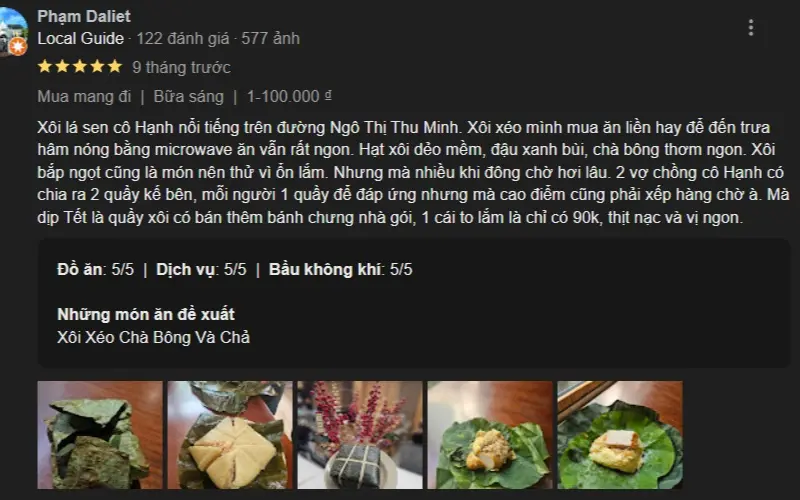 Kh&aacute;m ph&aacute; h&agrave;ng x&ocirc;i l&aacute; sen đắt kh&aacute;ch v&agrave; ngon nhất S&agrave;i G&ograve;n 13