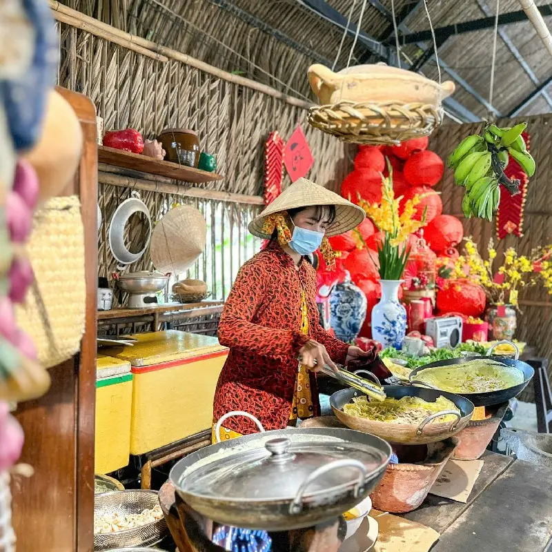 Trải nghiệm khu ẩm thực sinh th&aacute;i Sen Nam Bộ giữ l&ograve;ng S&agrave;i G&ograve;n 12