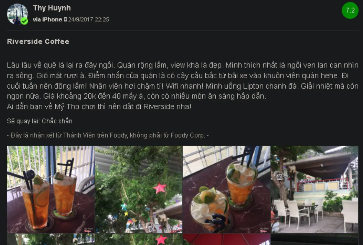 Đến Riverside Coffee cảm nhận kh&ocirc;ng gian trong l&agrave;nh kế b&ecirc;n hồ nước thơ mộng 7
