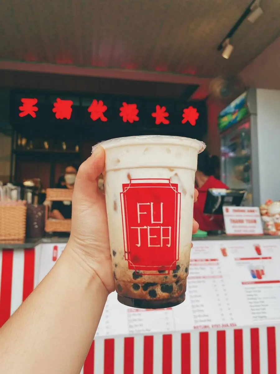 Gh&eacute; Tr&agrave; sữa Fu Tea thưởng thức đồ uống ngon bổ rẻ nổi tiếng 3