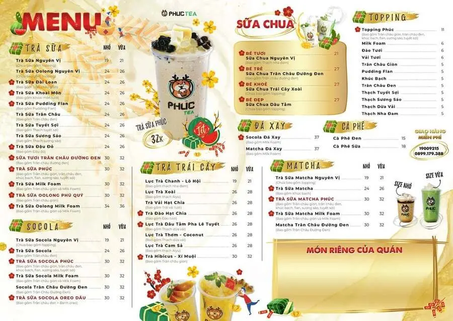 Kh&aacute;m ph&aacute; Tr&agrave; Sữa Ph&uacute;c Tea Vĩnh Long ngọt ng&agrave;o đốn tim giới trẻ 4